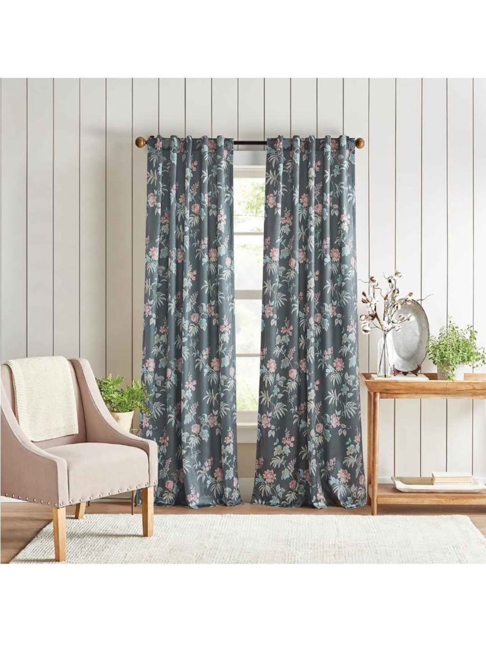 Martha Stewart Ms. Norah Backtab Curtain Panel Pair